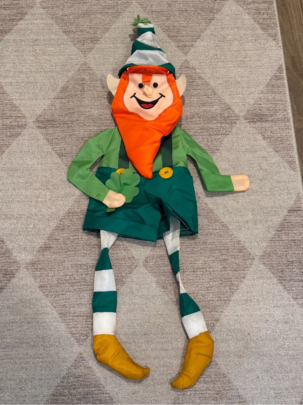 Windsport 1990 Windsock Leprechaun Heavy-duty Garden Lawn Decor 38” Vintage 3D